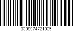 Código de barras (EAN, GTIN, SKU, ISBN): '0309974721035'