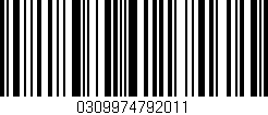 Código de barras (EAN, GTIN, SKU, ISBN): '0309974792011'
