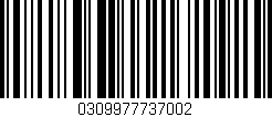 Código de barras (EAN, GTIN, SKU, ISBN): '0309977737002'