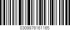 Código de barras (EAN, GTIN, SKU, ISBN): '0309978161165'