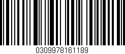 Código de barras (EAN, GTIN, SKU, ISBN): '0309978161189'