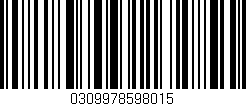 Código de barras (EAN, GTIN, SKU, ISBN): '0309978598015'