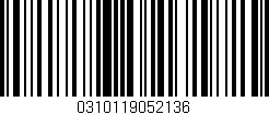 Código de barras (EAN, GTIN, SKU, ISBN): '0310119052136'