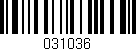 Código de barras (EAN, GTIN, SKU, ISBN): '031036'