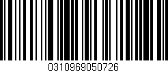 Código de barras (EAN, GTIN, SKU, ISBN): '0310969050726'