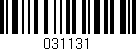 Código de barras (EAN, GTIN, SKU, ISBN): '031131'