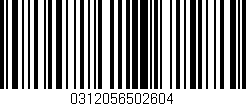 Código de barras (EAN, GTIN, SKU, ISBN): '0312056502604'