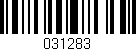 Código de barras (EAN, GTIN, SKU, ISBN): '031283'