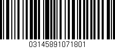 Código de barras (EAN, GTIN, SKU, ISBN): '03145891071801'