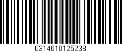 Código de barras (EAN, GTIN, SKU, ISBN): '0314610125238'