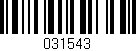 Código de barras (EAN, GTIN, SKU, ISBN): '031543'
