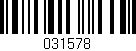 Código de barras (EAN, GTIN, SKU, ISBN): '031578'