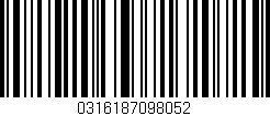Código de barras (EAN, GTIN, SKU, ISBN): '0316187098052'