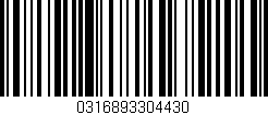 Código de barras (EAN, GTIN, SKU, ISBN): '0316893304430'