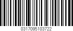 Código de barras (EAN, GTIN, SKU, ISBN): '0317095103722'