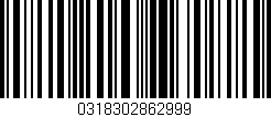 Código de barras (EAN, GTIN, SKU, ISBN): '0318302862999'