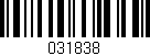 Código de barras (EAN, GTIN, SKU, ISBN): '031838'