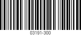 Código de barras (EAN, GTIN, SKU, ISBN): '03191-300'