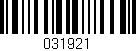 Código de barras (EAN, GTIN, SKU, ISBN): '031921'