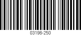 Código de barras (EAN, GTIN, SKU, ISBN): '03196-250'
