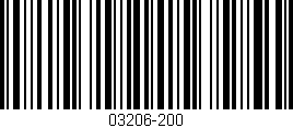 Código de barras (EAN, GTIN, SKU, ISBN): '03206-200'