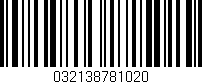 Código de barras (EAN, GTIN, SKU, ISBN): '032138781020'