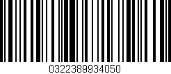 Código de barras (EAN, GTIN, SKU, ISBN): '0322389934050'
