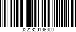 Código de barras (EAN, GTIN, SKU, ISBN): '0322629136800'