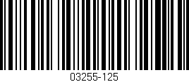 Código de barras (EAN, GTIN, SKU, ISBN): '03255-125'