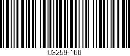 Código de barras (EAN, GTIN, SKU, ISBN): '03259-100'