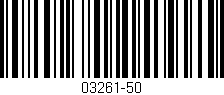 Código de barras (EAN, GTIN, SKU, ISBN): '03261-50'