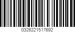 Código de barras (EAN, GTIN, SKU, ISBN): '0326221517692'
