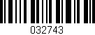 Código de barras (EAN, GTIN, SKU, ISBN): '032743'