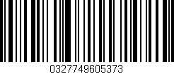 Código de barras (EAN, GTIN, SKU, ISBN): '0327749605373'