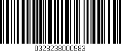 Código de barras (EAN, GTIN, SKU, ISBN): '0328238000983'