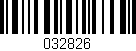 Código de barras (EAN, GTIN, SKU, ISBN): '032826'