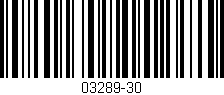 Código de barras (EAN, GTIN, SKU, ISBN): '03289-30'