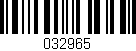 Código de barras (EAN, GTIN, SKU, ISBN): '032965'