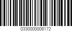 Código de barras (EAN, GTIN, SKU, ISBN): '0330000008172'