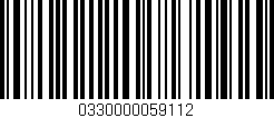 Código de barras (EAN, GTIN, SKU, ISBN): '0330000059112'