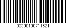 Código de barras (EAN, GTIN, SKU, ISBN): '03300100711521'