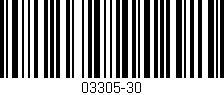 Código de barras (EAN, GTIN, SKU, ISBN): '03305-30'