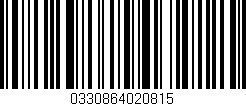 Código de barras (EAN, GTIN, SKU, ISBN): '0330864020815'
