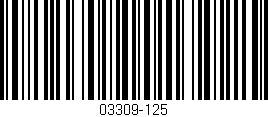 Código de barras (EAN, GTIN, SKU, ISBN): '03309-125'