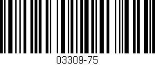 Código de barras (EAN, GTIN, SKU, ISBN): '03309-75'