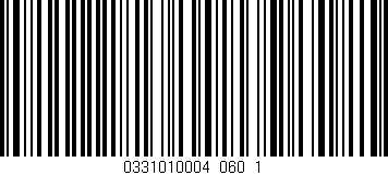 Código de barras (EAN, GTIN, SKU, ISBN): '0331010004_060_1'