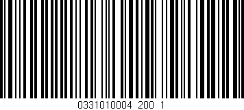 Código de barras (EAN, GTIN, SKU, ISBN): '0331010004_200_1'