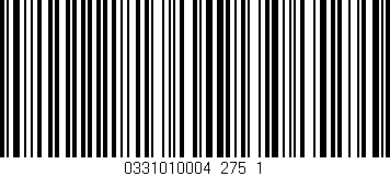 Código de barras (EAN, GTIN, SKU, ISBN): '0331010004_275_1'