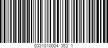 Código de barras (EAN, GTIN, SKU, ISBN): '0331010004_352_1'
