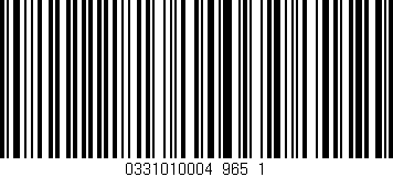 Código de barras (EAN, GTIN, SKU, ISBN): '0331010004_965_1'